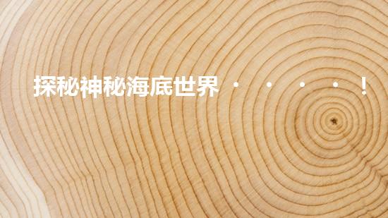 探秘神秘海底世界！AUV水下機(jī)器人是什么？